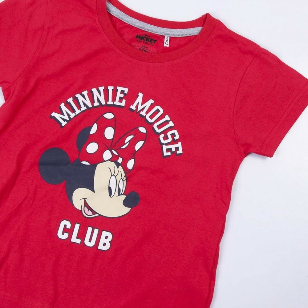 Sommer-Schlafanzug Minnie Mouse Rot