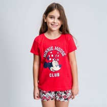 Sommer-Schlafanzug Minnie Mouse Rot