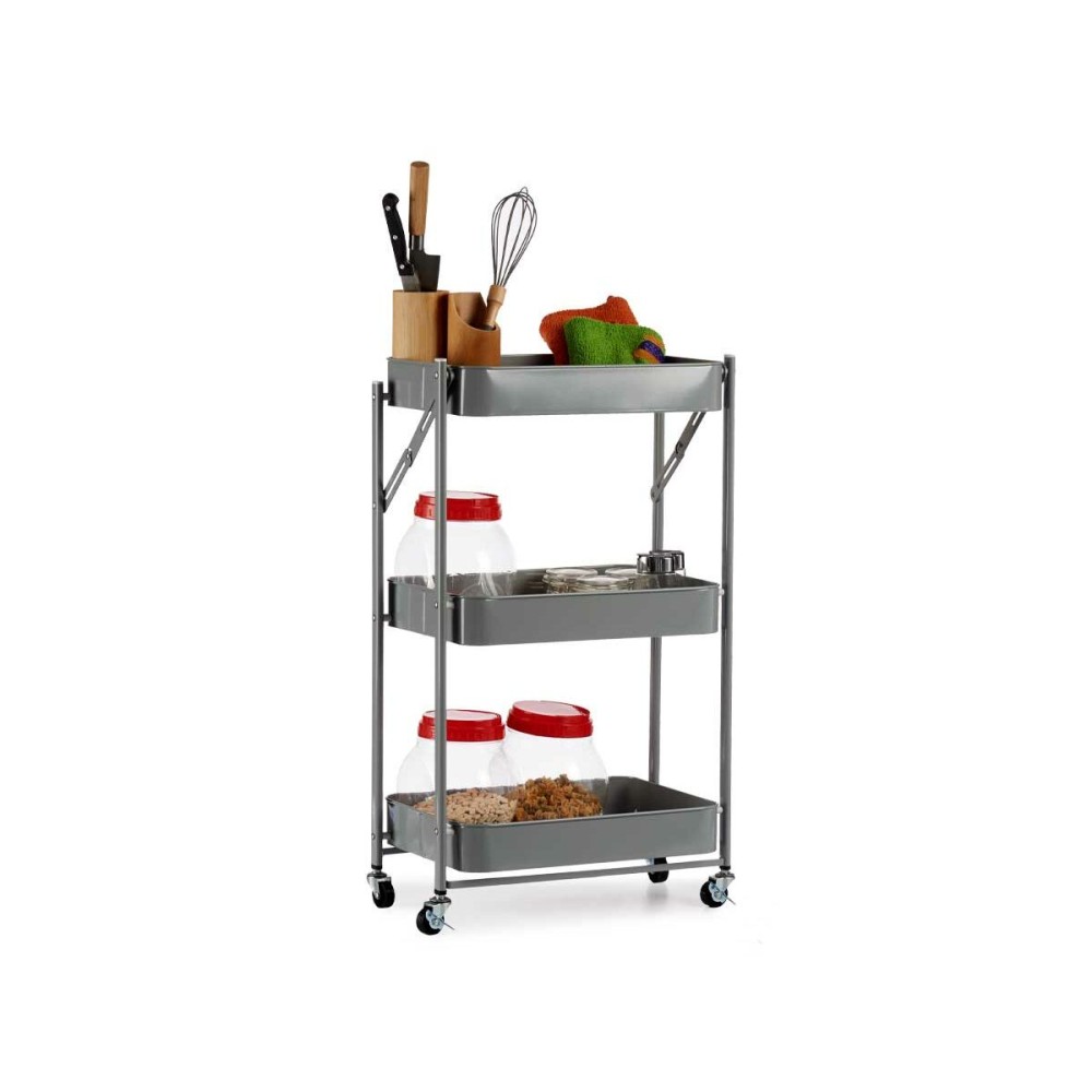 Vegetable trolley Kinvara B1148I-TJ Grey Steel Plastic 29,5 x 78,5 x 45,5 cm