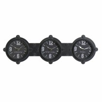 Horloge Murale DKD Home Decor Verre Noir Fer (58 x 6.5 x 18 cm)