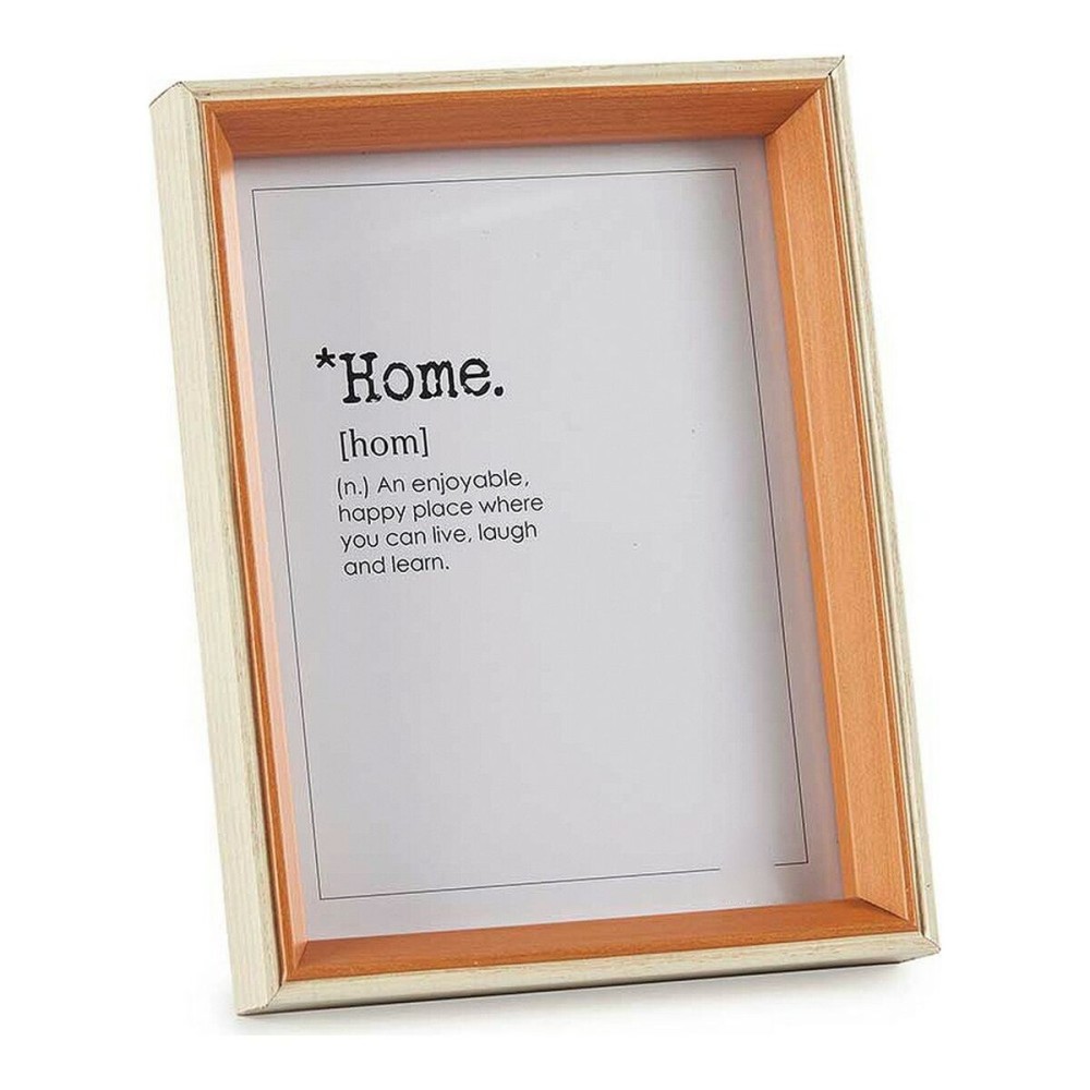 Photo frame 83619 Brown 17 x 22 x 3 cm Crystal White MDF Wood