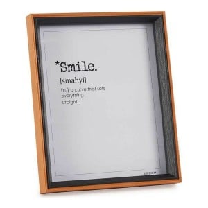 Photo frame Black Brown 22 x 27 x 3 cm Crystal MDF Wood