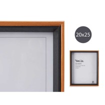 Fotorahmen Schwarz Braun 22 x 27 x 3 cm Kristall Holz MDF