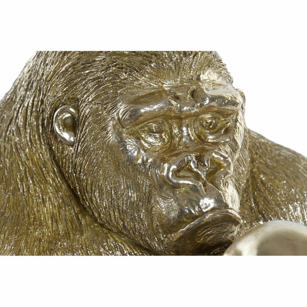 Deko-Figur DKD Home Decor Gold Harz Gorilla Moderne (33 x 33 x 43 cm)