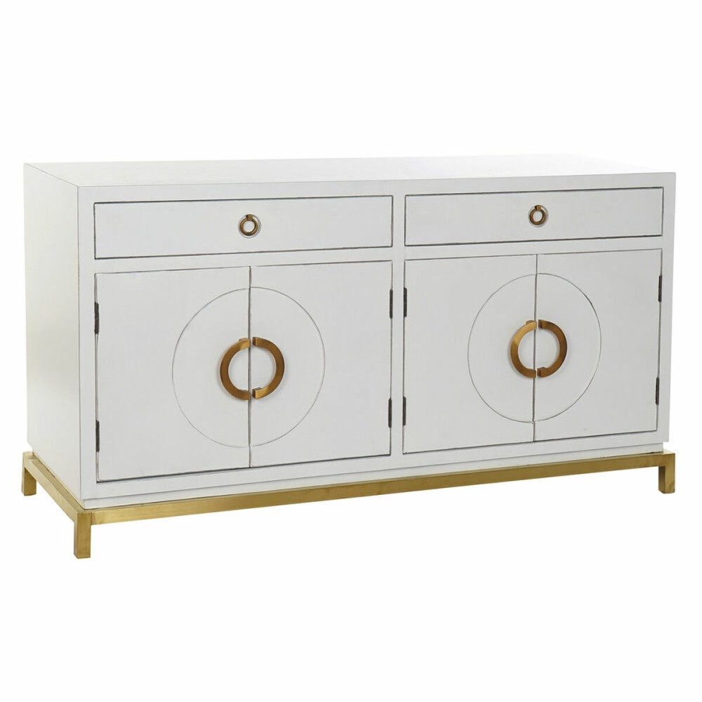 Sideboard DKD Home Decor Kamakura White Golden Metal Poplar 150 x 50 x 80 cm (150 x 50 x 80 cm)