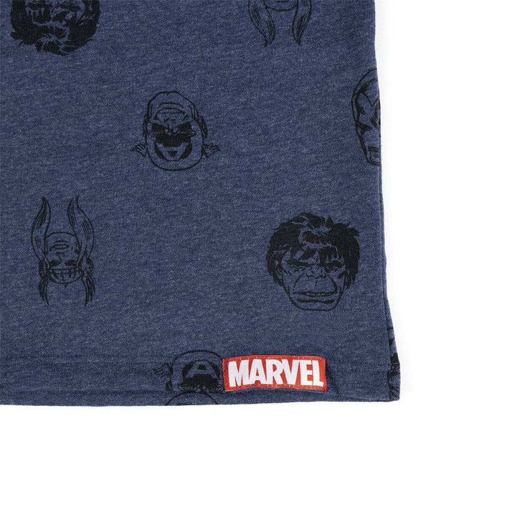 T-shirt à manches courtes homme Marvel Bleu foncé Adultes