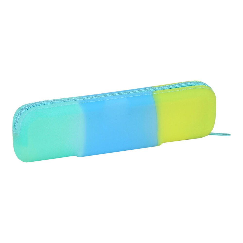 School Case Safta Blue Green Yellow (20 x 5.5 x 2 cm)