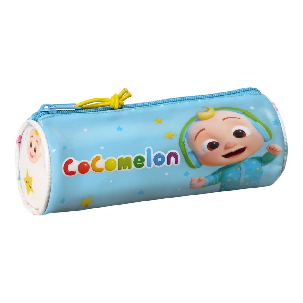 Cylindrical School Case CoComelon White Multicolour (20 x 7 x 7 cm)