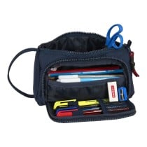 Trousse d'écolier F.C. Barcelona Corporativa Bleu Bordeaux 20 x 11 x 8.5 cm (32 Pièces)