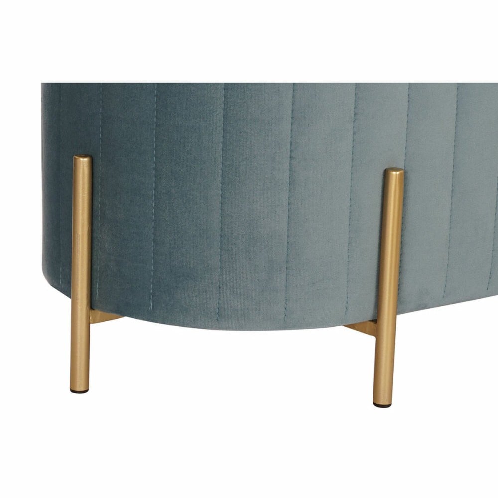 Barhocker DKD Home Decor   Blau Golden Metall Polyester Samt (123 x 50 x 45 cm)