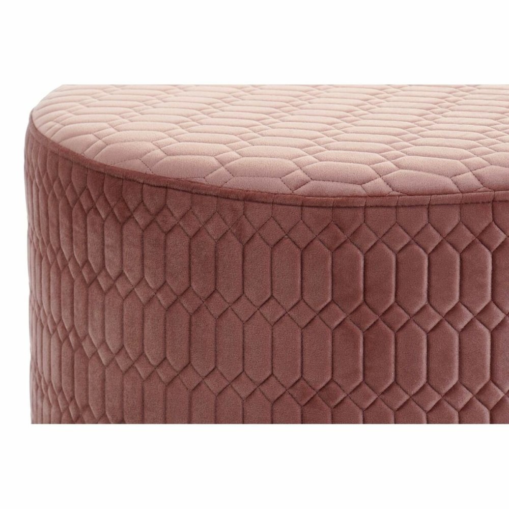 Footrest DKD Home Decor Pink MDF Wood Sixties 55 x 55 x 35 cm