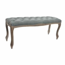 Banquette DKD Home Decor   Gris Naturel Bois Polyester Gris foncé (112 x 36 x 48 cm)