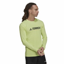 Chemise à manches longues homme Adidas Terrex Primeblue Trail Vert citron