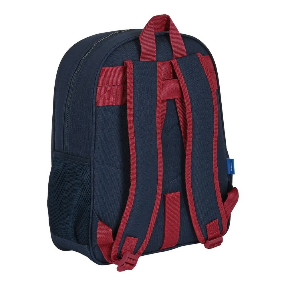 Schulrucksack F.C. Barcelona Blau Granatrot (32 x 38 x 12 cm)