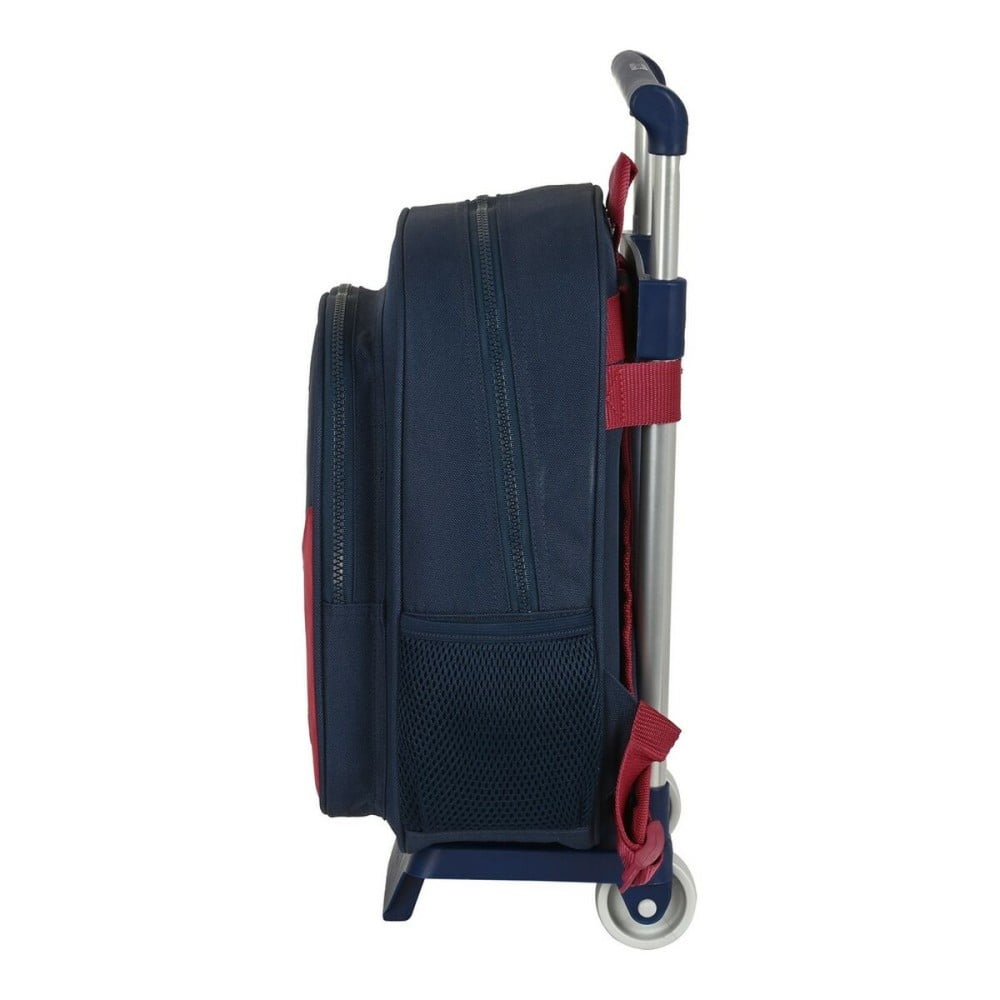 Cartable à roulettes F.C. Barcelona Corporativa Bleu Bordeaux (27 x 33 x 10 cm)