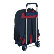 Cartable à roulettes F.C. Barcelona Corporativa Bleu Bordeaux 32 x 44 x 16 cm