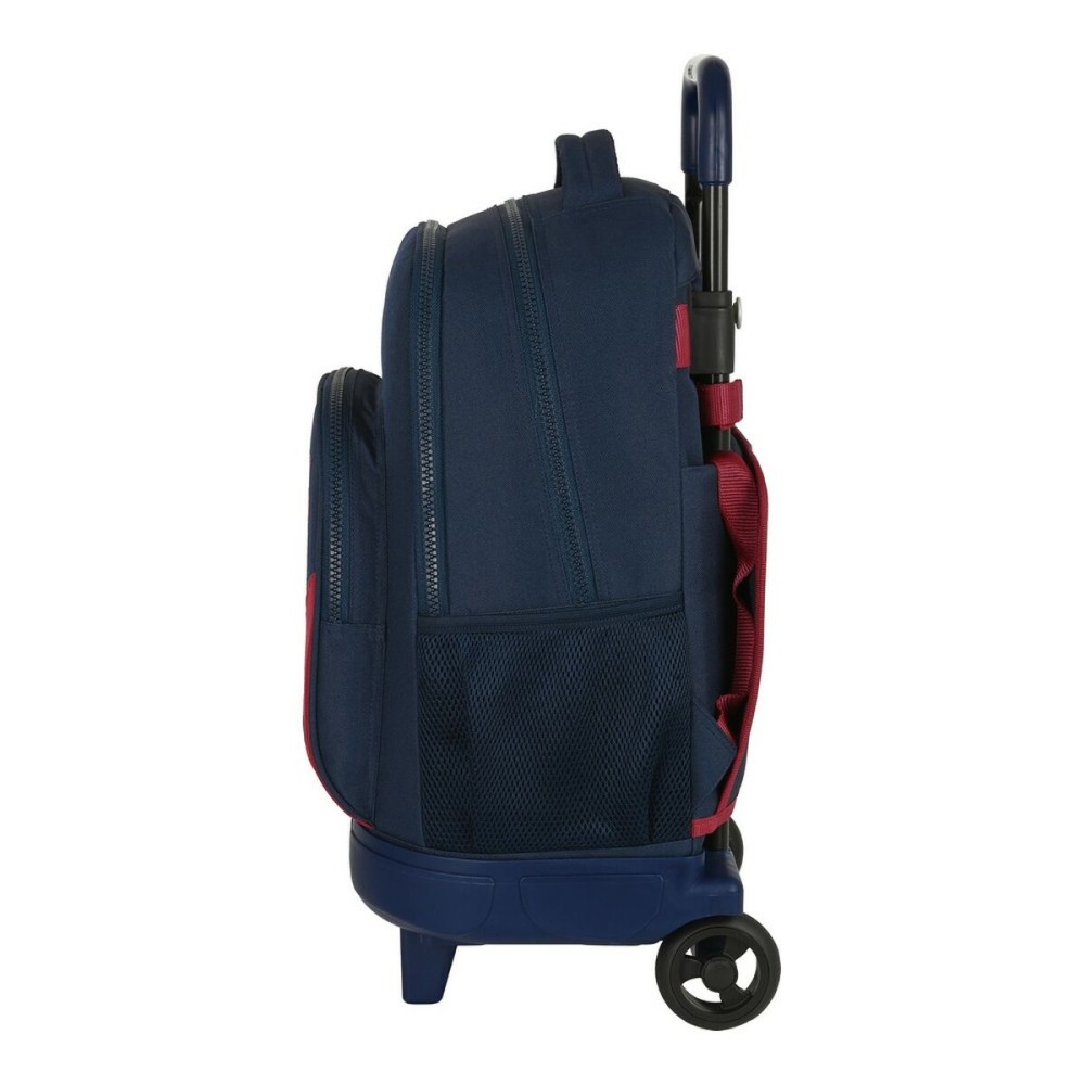 School Rucksack with Wheels F.C. Barcelona Corporativa Blue Maroon (33 x 45 x 22 cm)