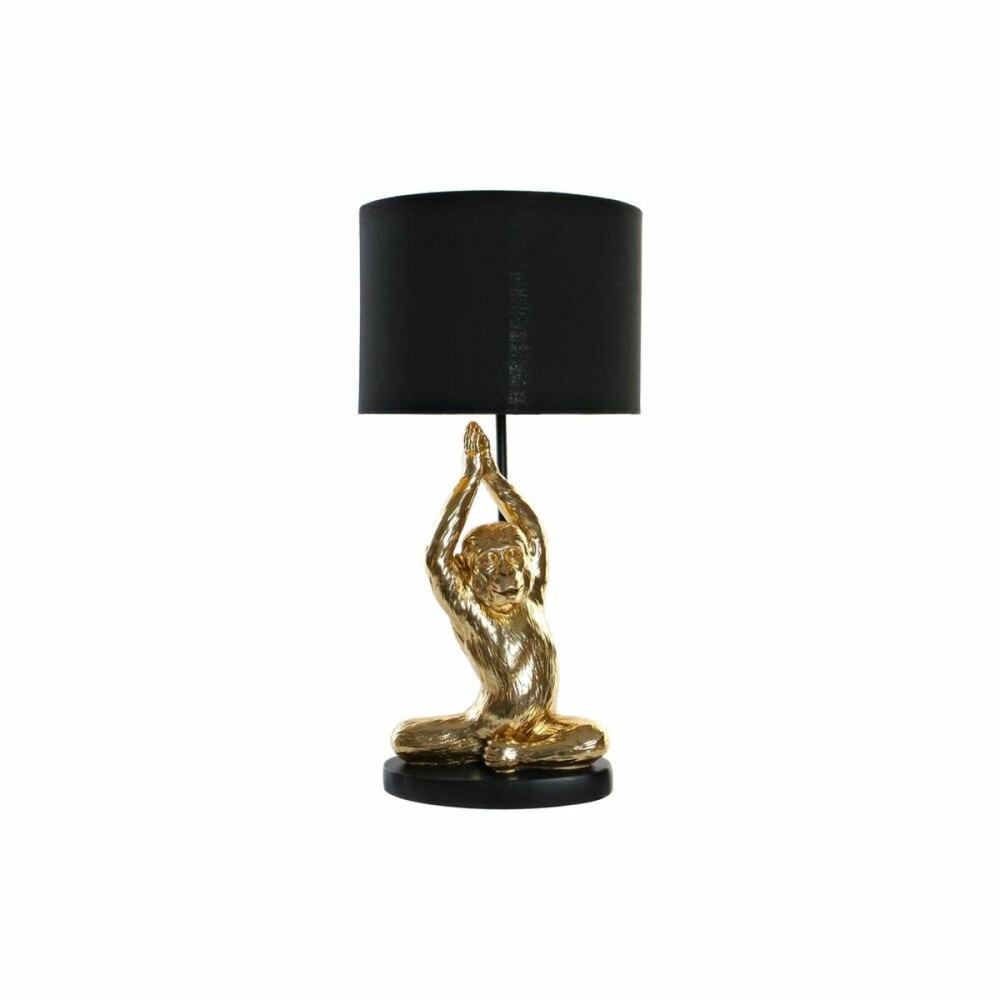 Tischlampe DKD Home Decor Schwarz Gold Harz 220 V 50 W (25 x 25 x 49 cm)