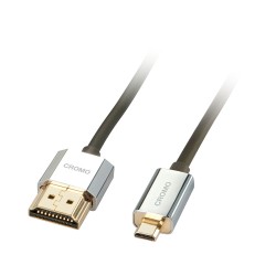 HDMI auf Mikro HDMI Verbindungskabel LINDY 41682 2 m Silberfarben Schwarz