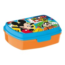 Sandwich Box Mickey Mouse Happy smiles Plastic Red Blue (17 x 5.6 x 13.3 cm)