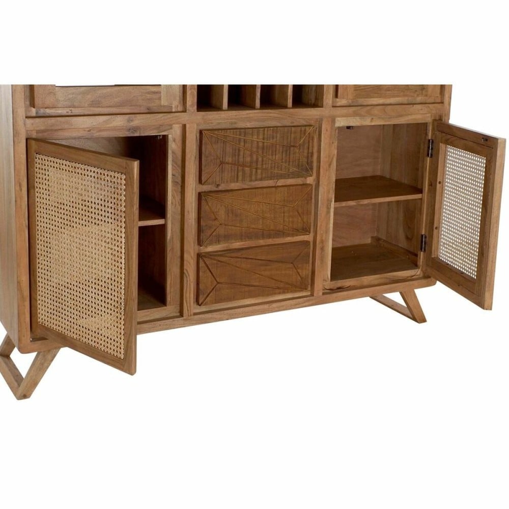 Displayständer DKD Home Decor Kristall Braun Rattan Akazienholz (160 x 41 x 153 cm)