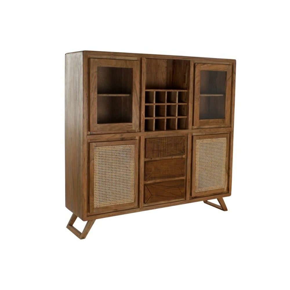 Displayständer DKD Home Decor Kristall Braun Rattan Akazienholz (160 x 41 x 153 cm)