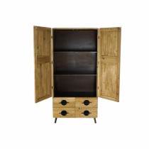 Cupboard DKD Home Decor 80 x 35 x 176 cm Fir Black Metal Brown