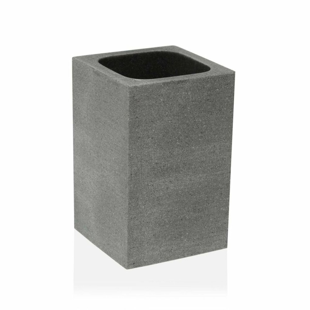 Toothbrush Holder Versa Slate Resin (7,2 x 11,2 x 7,2 cm)