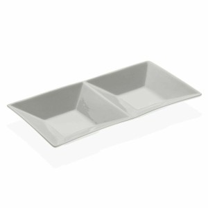 Tablett für Snacks Versa aus Keramik Porzellan (23 x 11 x 3 cm)