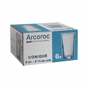 Verre Arcoroc Conique Transparent verre (6 Unités) (8 cl)