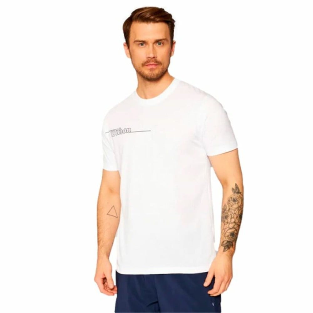 Short-sleeve Sports T-shirt Wilson Team II Teach White