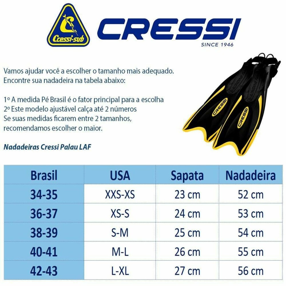 Fins Cressi-Sub Palau Black (38 - 41)