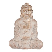 Dekorative Gartenfigur Ibergarden CC20411 Weiß Gold Polyesterharz 25 x 57 x 42,5 cm Buddha