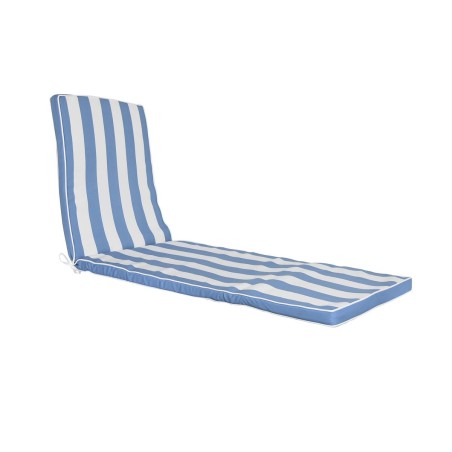 Coussin pour chaise longue DKD Home Decor Hamac Blanc Bleu ciel 190 x 60 x 5 cm