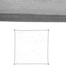 Voiles d'ombrage Auvent 3 x 3 m Gris Polyéthylène 300 x 300 x 0,5 cm