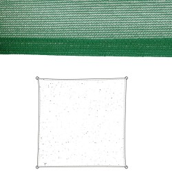 Voiles d'ombrage Auvent Vert Polyéthylène 300 x 300 x 0,5 cm