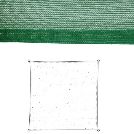 Voiles d'ombrage Auvent Vert Polyéthylène 300 x 300 x 0,5 cm