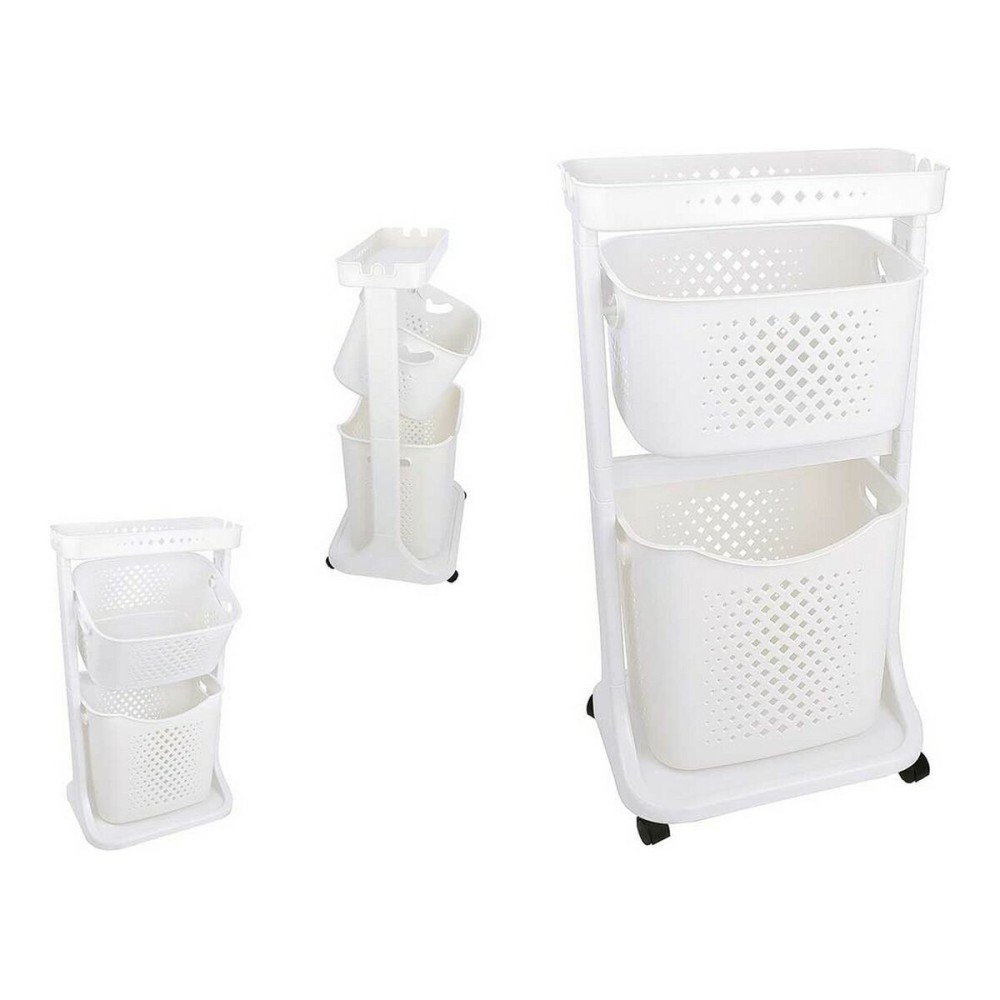 Panier à linge Kipit TP-748-1 Blanc Plastique