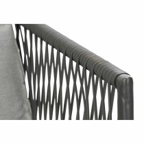 Canapé de jardin DKD Home Decor Noir Métal Aluminium Corde 30 x 40 cm 192 x 163 x 86 cm  