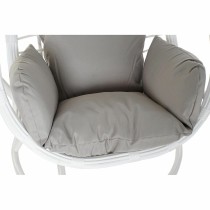 Fauteuil de jardin suspendu DKD Home Decor 90 x 70 x 110 cm Gris Métal rotin synthétique Blanc