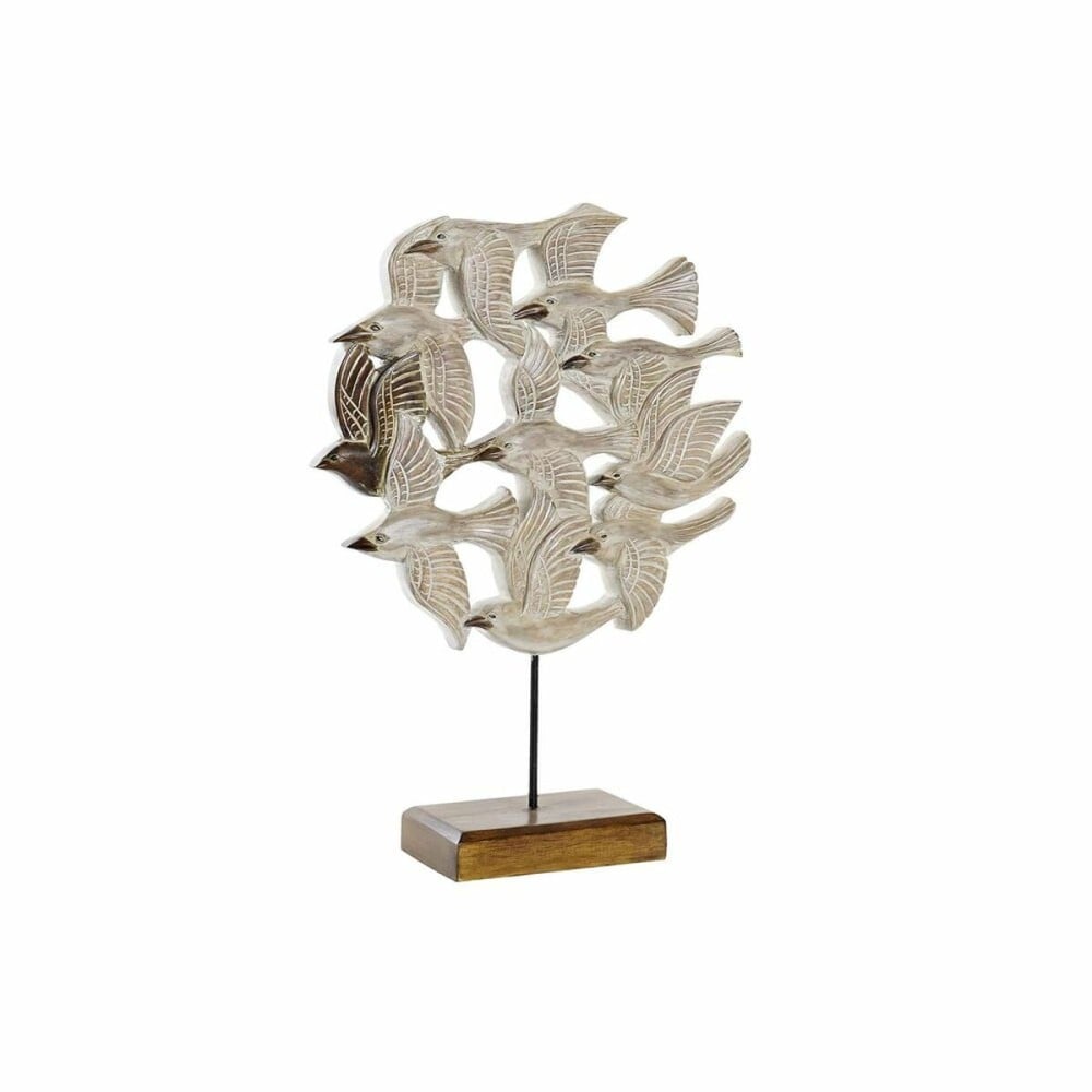 Figurine Décorative DKD Home Decor Beige Fer Oiseaux (38 x 11,5 x 54 cm)