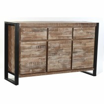 Anrichte DKD Home Decor natürlich Schwarz Metall Akazienholz (140 x 40 x 85 cm)