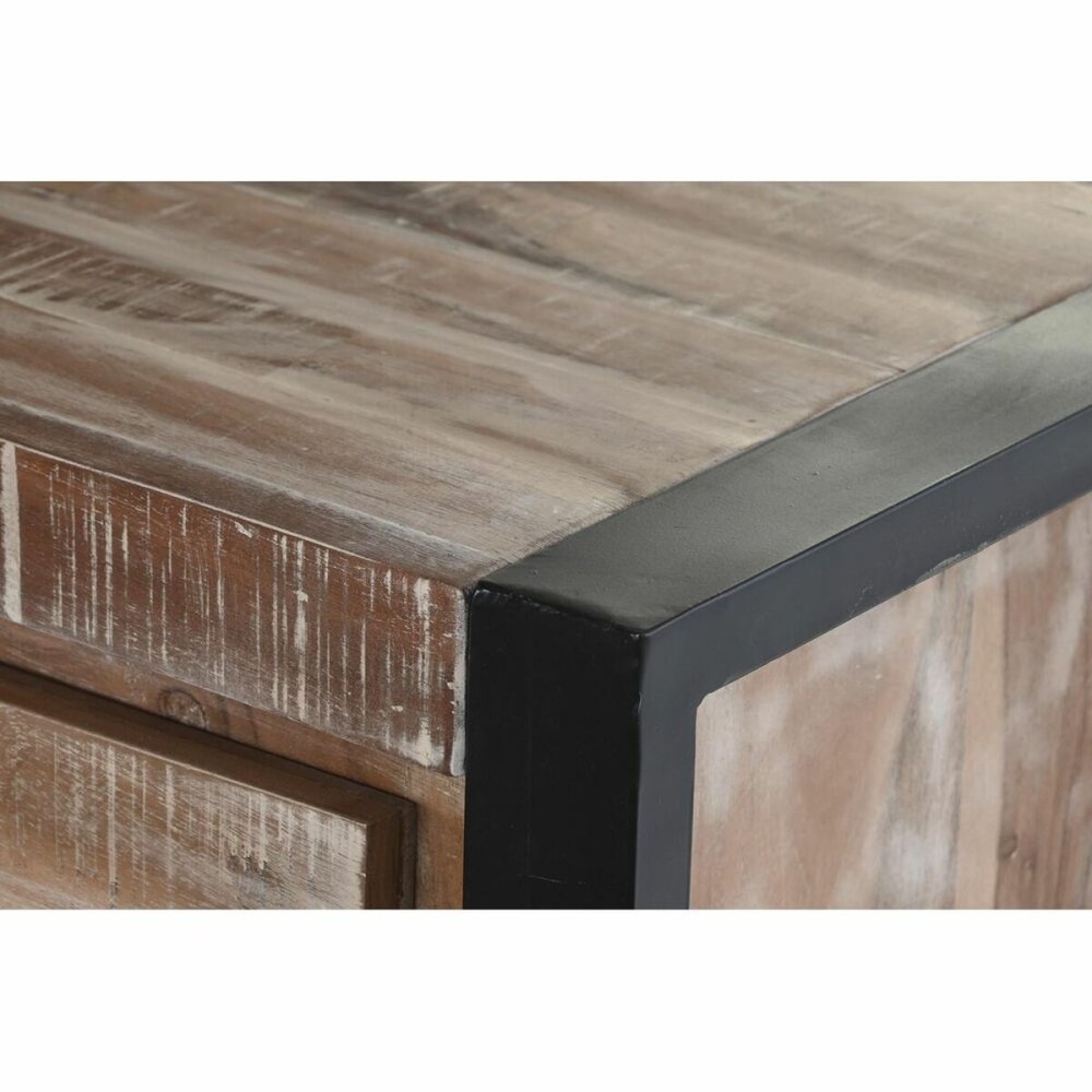 Anrichte DKD Home Decor natürlich Schwarz Metall Akazienholz (140 x 40 x 85 cm)