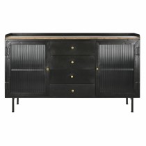 Anrichte DKD Home Decor   natürlich Schwarz Gold Metall Mango-Holz (145 x 40 x 85 cm)