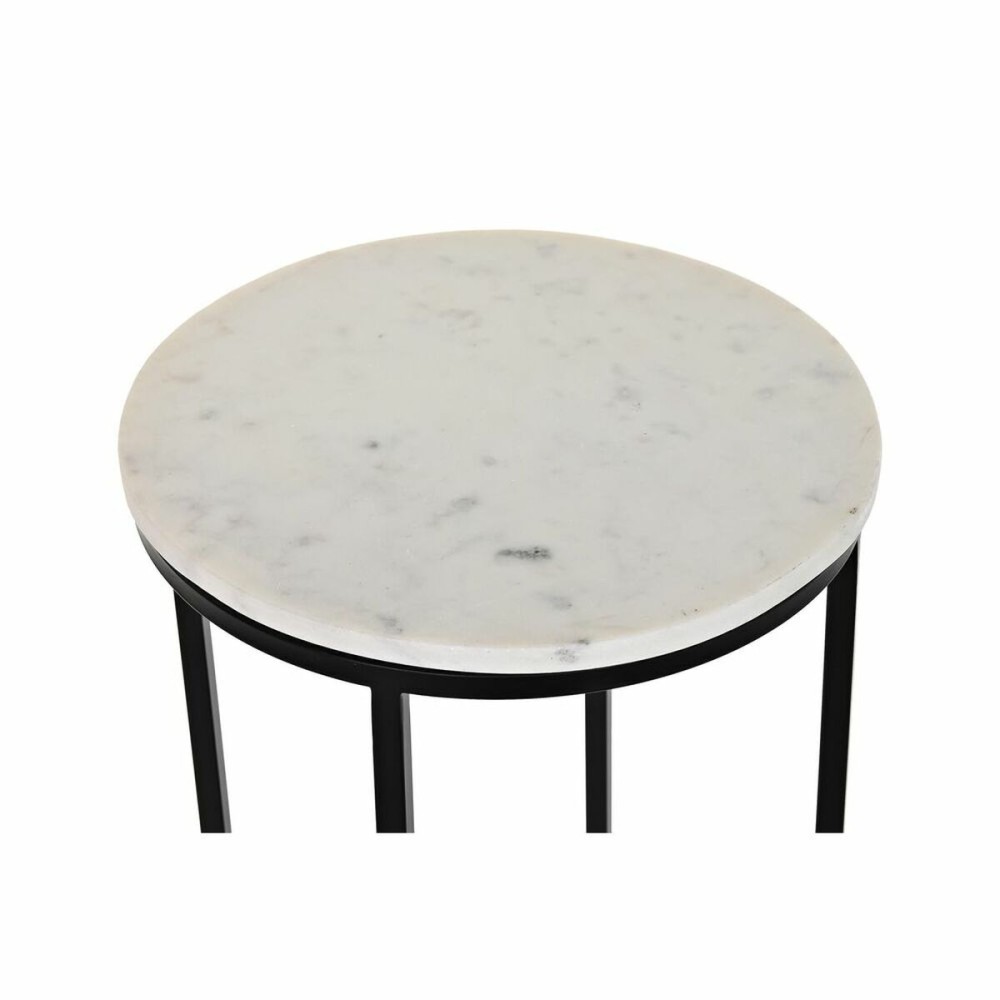 Set of 2 small tables DKD Home Decor White Black 30,5 x 30,5 x 69 cm