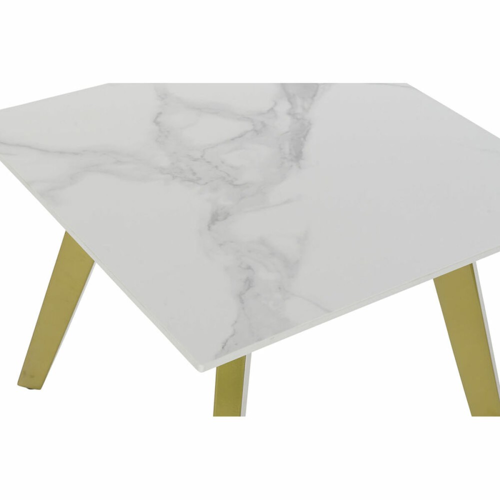 Console DKD Home Decor Blanc Doré Métal Céramique 60 x 60 x 48 cm