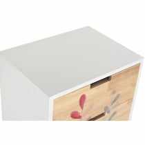 Chest of drawers DKD Home Decor White Maroon Natural Rubber wood Paolownia wood 40 x 30 x 78 cm