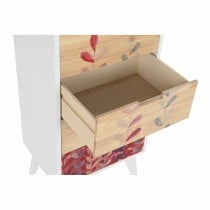 Chest of drawers DKD Home Decor White Maroon Natural Rubber wood Paolownia wood 40 x 30 x 78 cm