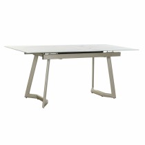 Dining Table DKD Home Decor Crystal Golden Metal White (140 x 80 x 76 cm)