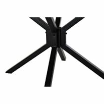 Dining Table DKD Home Decor 127 x 127 x 75 cm Natural Black Metal Aluminium Mango wood